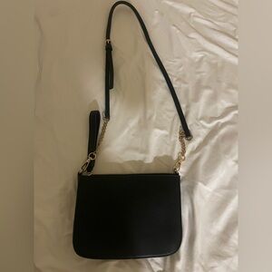 Aldo Black Crossbody Bag with Gold Accents